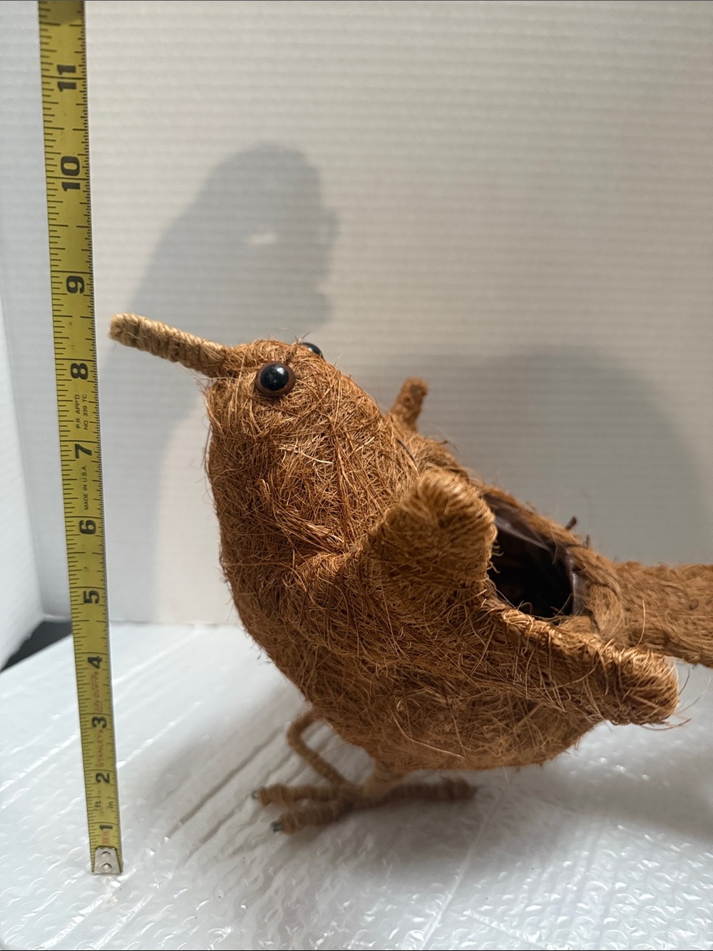 Danish Natural Rustic Twig BIRD Nest Planter Kiwi Farmhouse Cute Handmade Woven. - Picture 4 of 5